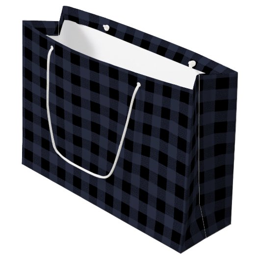 Navy Blue en Black Lumberjack Pset Large Bag Groot Cadeauzakje (Voorkant Gekanteld)