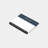 Navy Blue en Black Rugby Stripes met aangepaste na Post-it® Notes (Schuin)