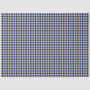 Navy Blue en Black Tartan Pset Tissuepapier