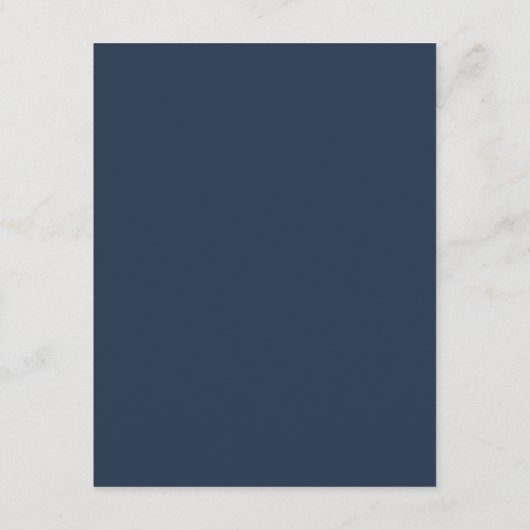 Navy Blue en Blush Guest Information Kaarten (Achterkant)