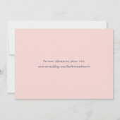 Navy Blue en Blush Modern Script Trouwfoto Save The Date (Achterkant)