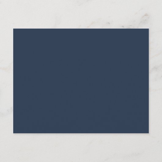 Navy Blue en Blush Modern Script Wedding Informatiekaartje (Achterkant)