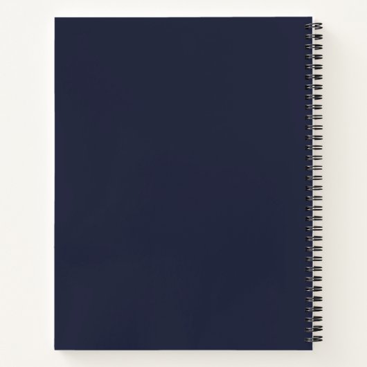 Navy Blue en Blush Notes Personalized Notitieboek (Achterkant)