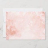 Navy Blue en Blush Pink Floral 3rd Birthday Foto Kaart (Achterkant)