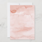 Navy Blue en Blush Pink Floral Change of Plans Kaart (Achterkant)