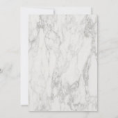 Navy Blue en Blush Pink Floral Marble Birthday Kaart (Achterkant)