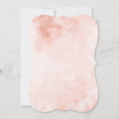 Navy Blue en Blush Pink Floral Vrijgezellenfeest Kaart (Achterkant)