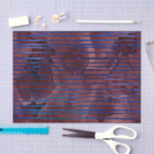 Navy Blue en Bourgondië gestreept patroon Tissuepapier (Craft)