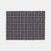 Navy Blue en Burgundy Pset Fleece Deken (Voorkant (Horizontaal))