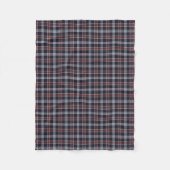 Navy Blue en Burgundy Pset Fleece Deken (Voorkant)