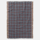 Navy Blue en Burgundy Pset Throw Blanket Deken (Voorkant Verticaal)
