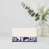 Navy Blue en Cream plaatskaarten Plaatskaartje (Staand voorkant)