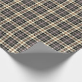 Navy Blue en Cream Rustic Pset Pattern Cadeaupapier (Hoek)