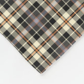 Navy Blue en Crème Rustiek Plaid Fleece Deken (Hoek)