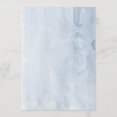 Navy Blue en Dusty Blue Floral Wedding Menu (Achterkant)