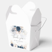 Navy Blue en Dusty Roos Baby shower Favor Box Bedankdoosjes (Geopend)