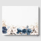 Navy Blue en Dusty Roos bruiloft gastenboek (Achterkant)