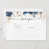 Navy Blue en Dusty Roos Grote Recept Kaart (Achterkant)