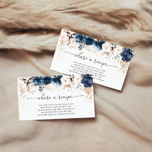 Navy Blue en Dusty Roos Recept Aanvraag Kaart
