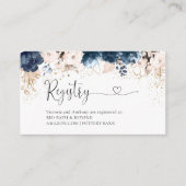 Navy Blue en Dusty Roos Registry Enclosure Kaart (Voorkant)