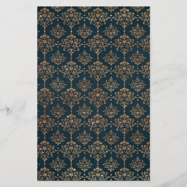 Navy Blue en Faux Glitter Gold (Voorkant)