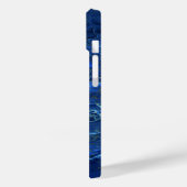 Navy Blue en Faux Gold Marble Acrylic Abstraction Case-Mate iPhone Case (Achterkant / Links)