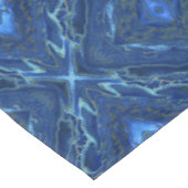 Navy Blue en Faux Gold Marble Diamonds Pattern Tafelkleed (Gekanteld)