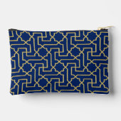 Navy Blue en Faux Gold Moroccan Mosaic Pattern Etui (Achterkant)