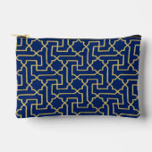 Navy Blue en Faux Gold Moroccan Mosaic Pattern Etui (Voorkant)