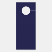 Navy Blue en Faux Roos Gold Floral Wedding Deurhanger (Achterkant)