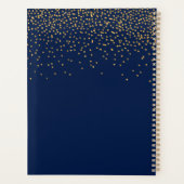 Navy Blue en Glam Gold Confetti Wedding Planner (Achterkant)