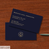 Navy Blue en Gold advocatenkantoor Visitekaartje