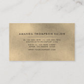 Navy Blue en Gold Agate Loyalty Kaart (Achterkant)