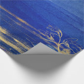 Navy Blue en Gold Cadeaupapier (Hoek)