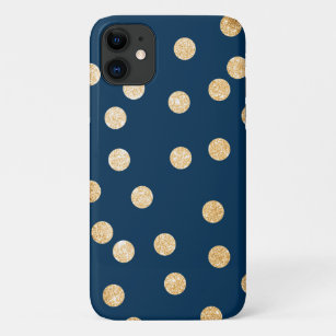 Navy Blue en Gold City Stippen Hoesje-Mate Samsung Case-Mate iPhone Case
