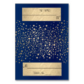 Navy Blue en Gold Confetti Stippen Kaart (Voorkant)