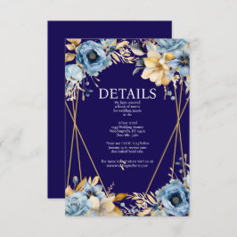 Navy Blue en Gold Details Enclosure Kaart