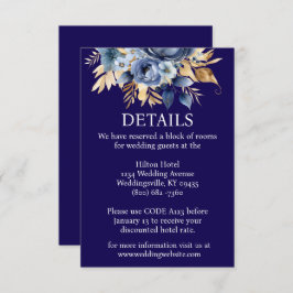 Navy Blue en Gold Details Enclosure Kaart