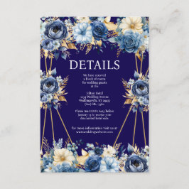 Navy Blue en Gold Details Enclosure Kaart