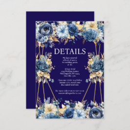 Navy Blue en Gold Details Enclosure Kaart