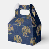 Navy Blue en Gold Dragon Pattern Bedankdoosjes (Achterkant)