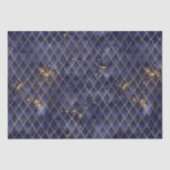 Navy Blue en Gold Dragon Scales Tissuepapier (Voorkant)