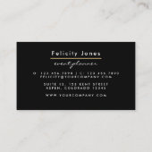 Navy Blue en Gold Geode Agate Stone Visitekaartje (Achterkant)