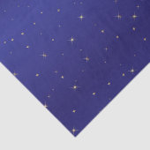 Navy Blue en Gold Glitter Stars Kerstmis Tissuepapier (Detail)