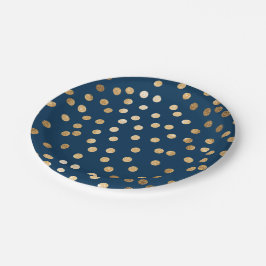 Navy Blue en Gold Glitter Stippen Paper Bord