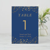 Navy Blue en Gold Kaart (Staand voorkant)