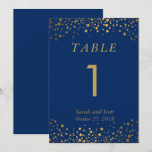 Navy Blue en Gold Kaart (Voorkant / Achterkant)