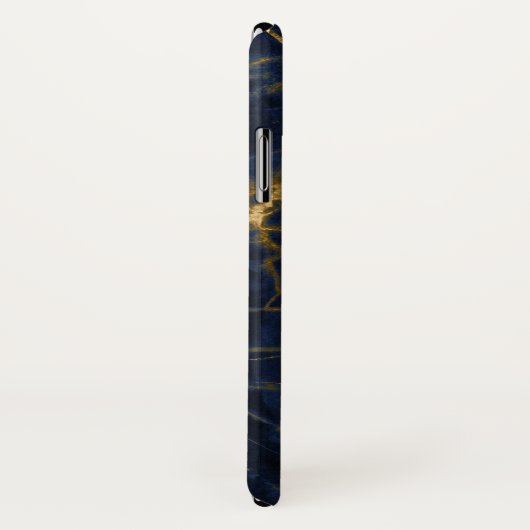 Navy Blue en Gold Marble Modern Stylish Case-Mate iPhone Case (Achterkant / rechts)