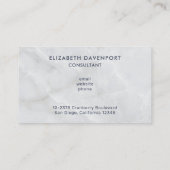 Navy Blue en Gold Marble Modern Stylish Visitekaartje (Achterkant)