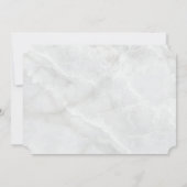 Navy Blue en Gold Marble Modern Stylish Wedding Kaart (Achterkant)